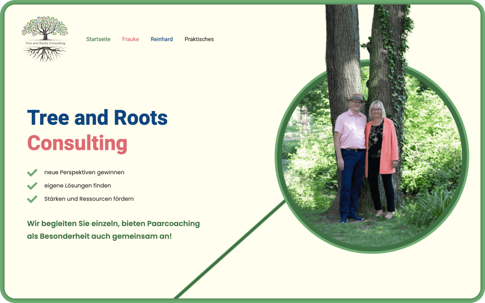 Tree and roots website