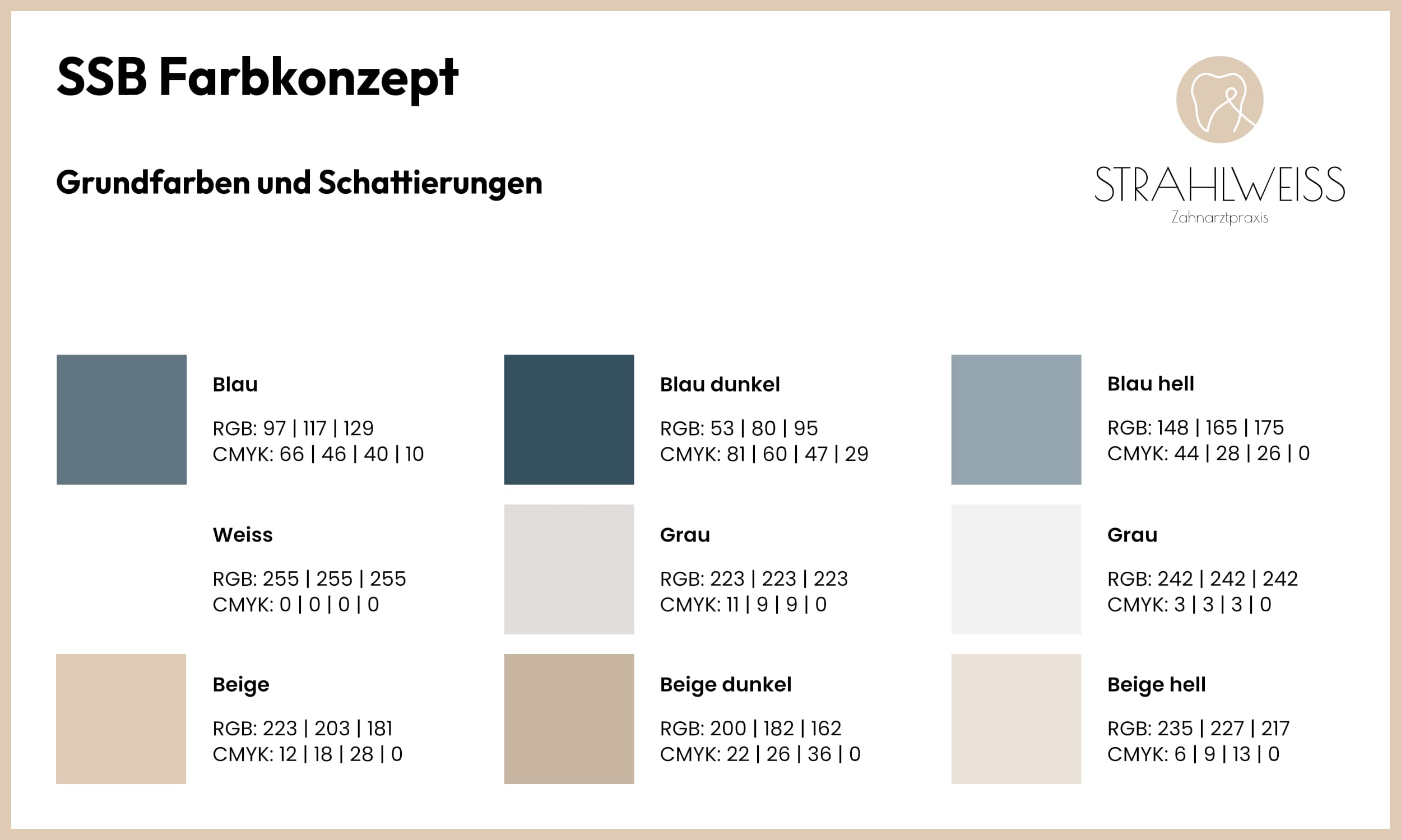 Strahlweiss farben
